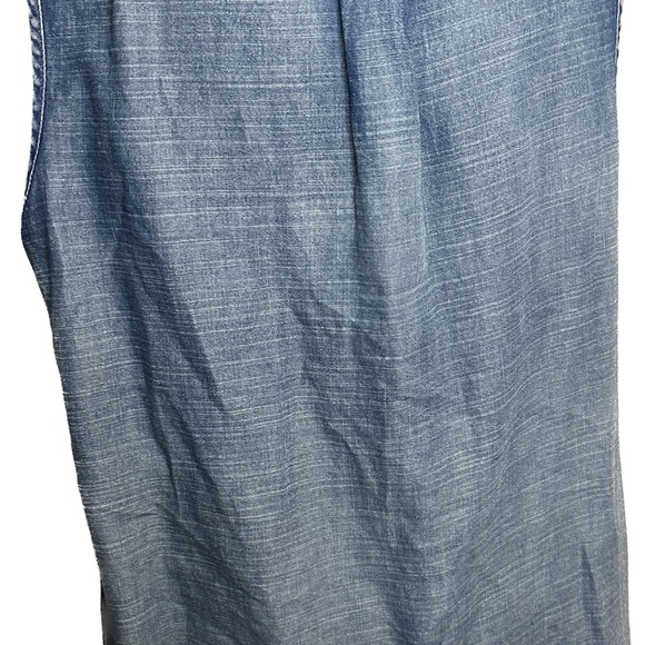 Vintage American Sleeveless Blues Shirt with Embroidery Pattern - Picture 2 of 4